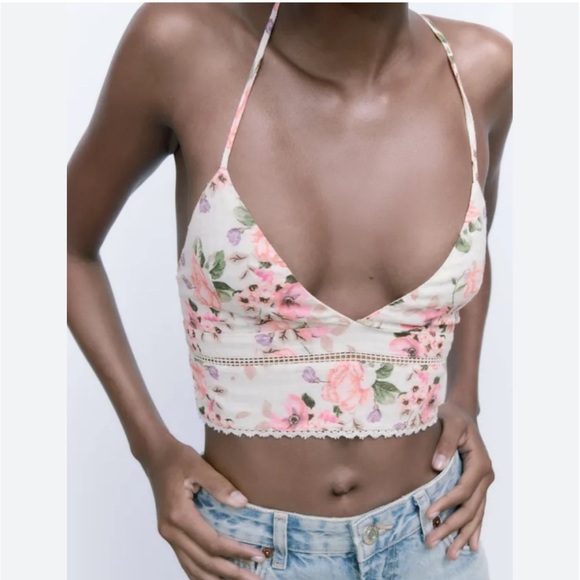 Zara floral crop top - Picture 3 of 9